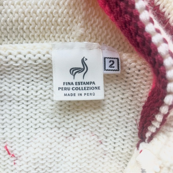 Gorgeous Handmade Fina Estampa Peru Collezione Baby Toddler ZipUp Sweater Knit 2 - Picture 3 of 10